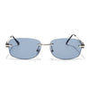 Sheer | Blue Rimless Sunglasses |Silver Frame - MG7378