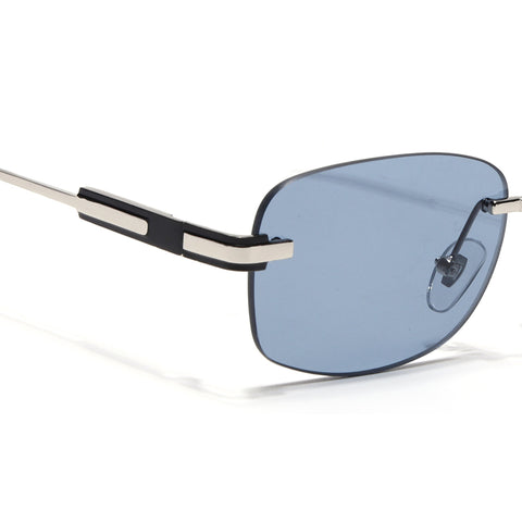 Sheer | Blue Rimless Sunglasses |Silver Frame - MG7378
