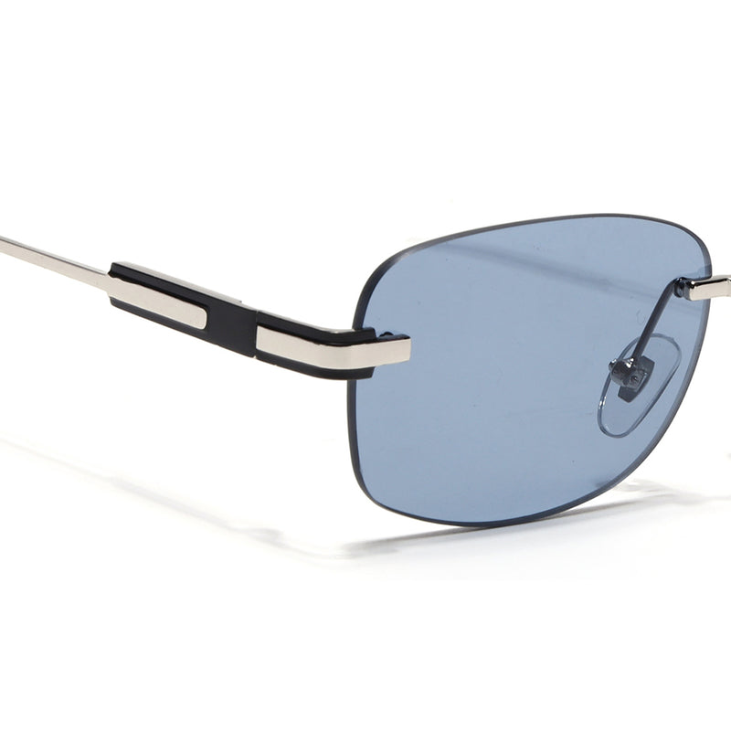 Sheer | Blue Rimless Sunglasses |Silver Frame - MG7378