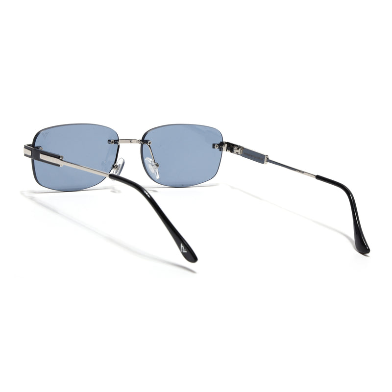 Sheer | Blue Rimless Sunglasses |Silver Frame - MG7378