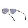 Rimless Sunglasses for Men & Women (Black Lens | Golden Frame - MG7315)
