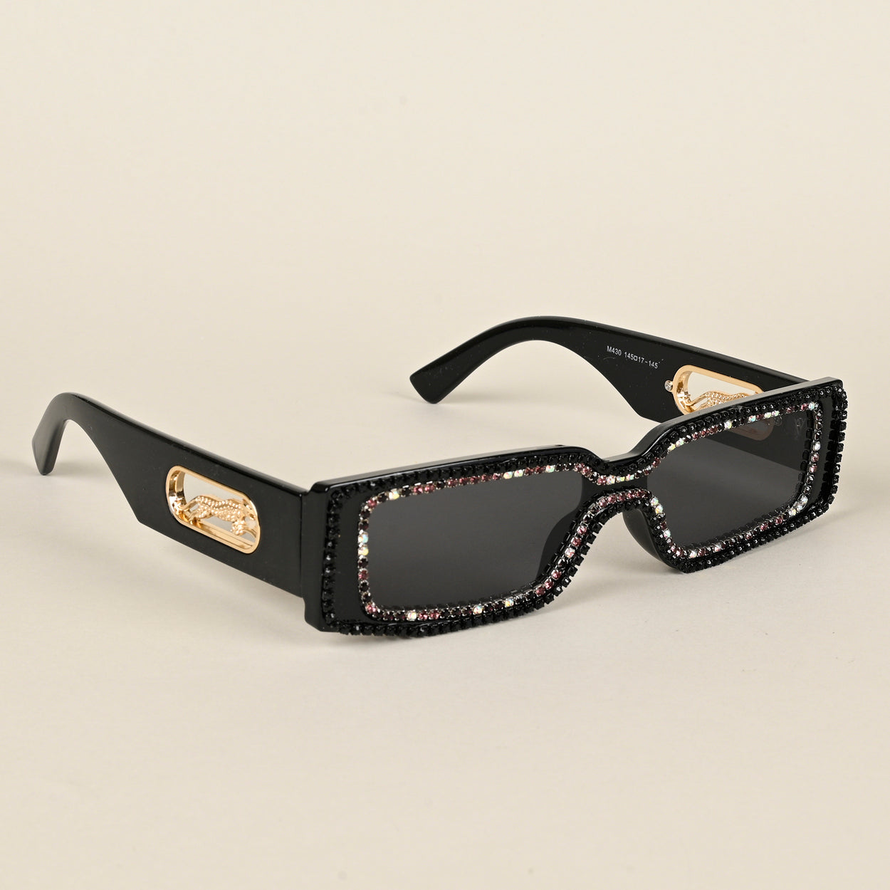 Voyage Black Rectangle Sunglasses for Men & Women - MG4362