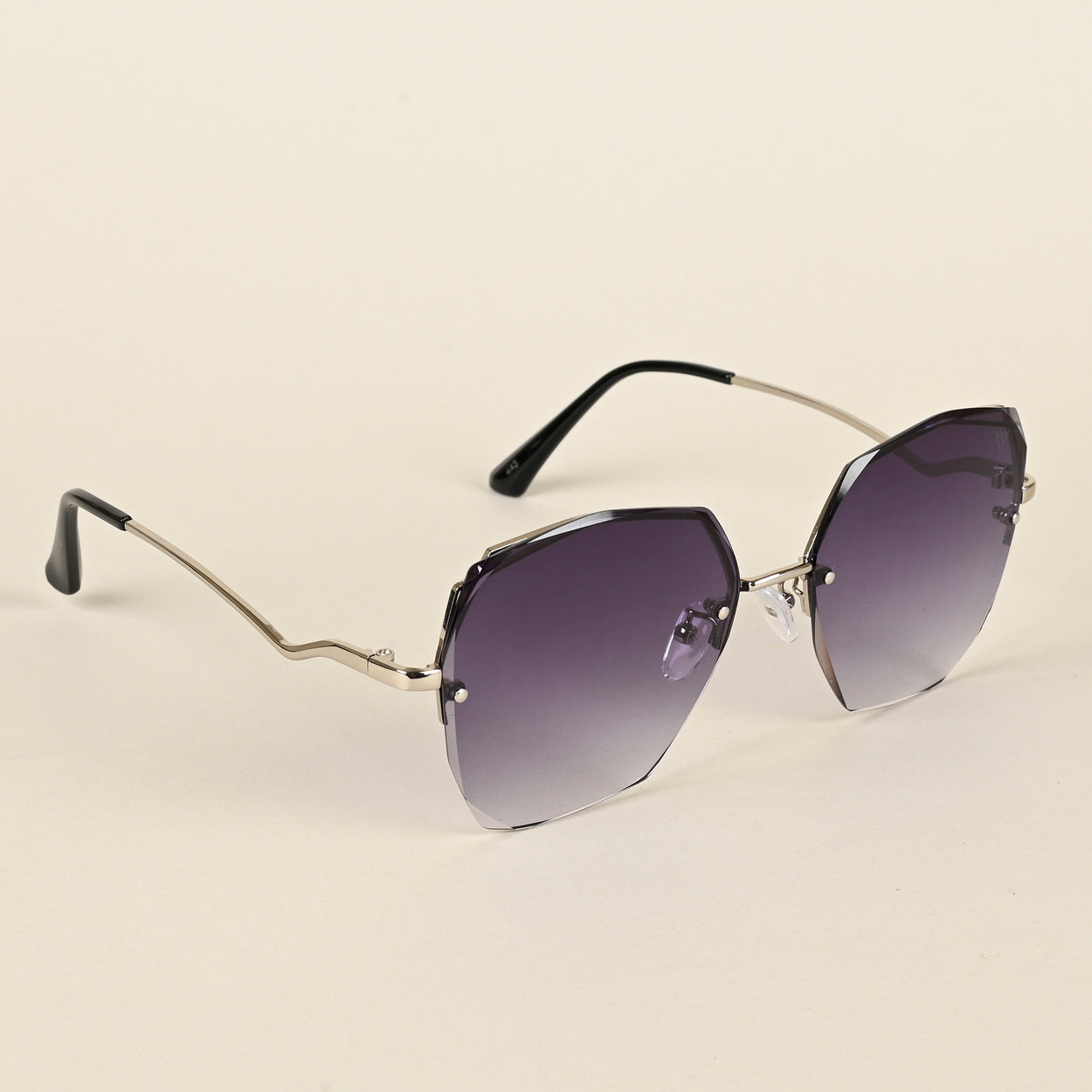 Voyage Purple Geometric Sunglasses for Women - MG4335