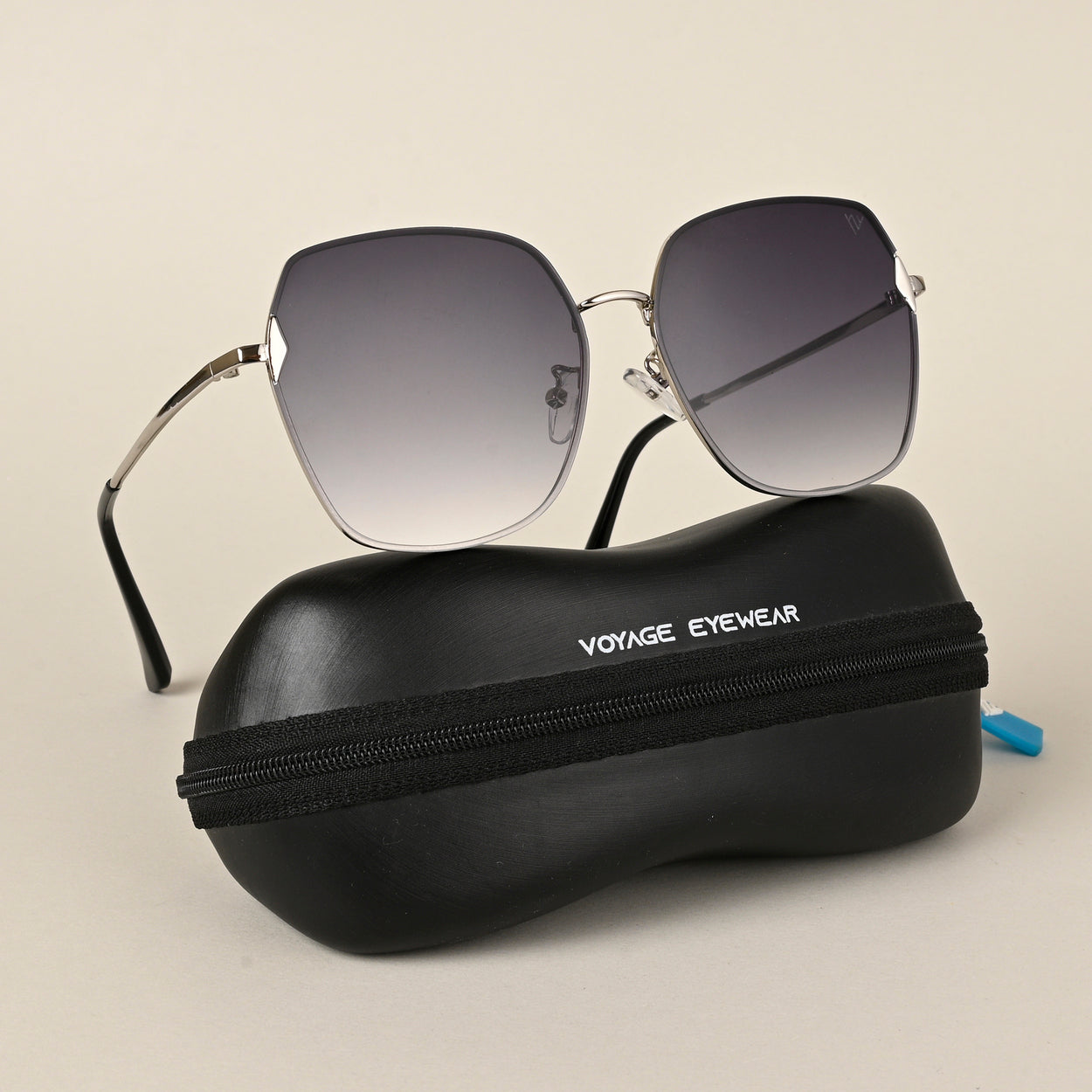 Voyage Grey Oversize Sunglasses for Women - MG4327
