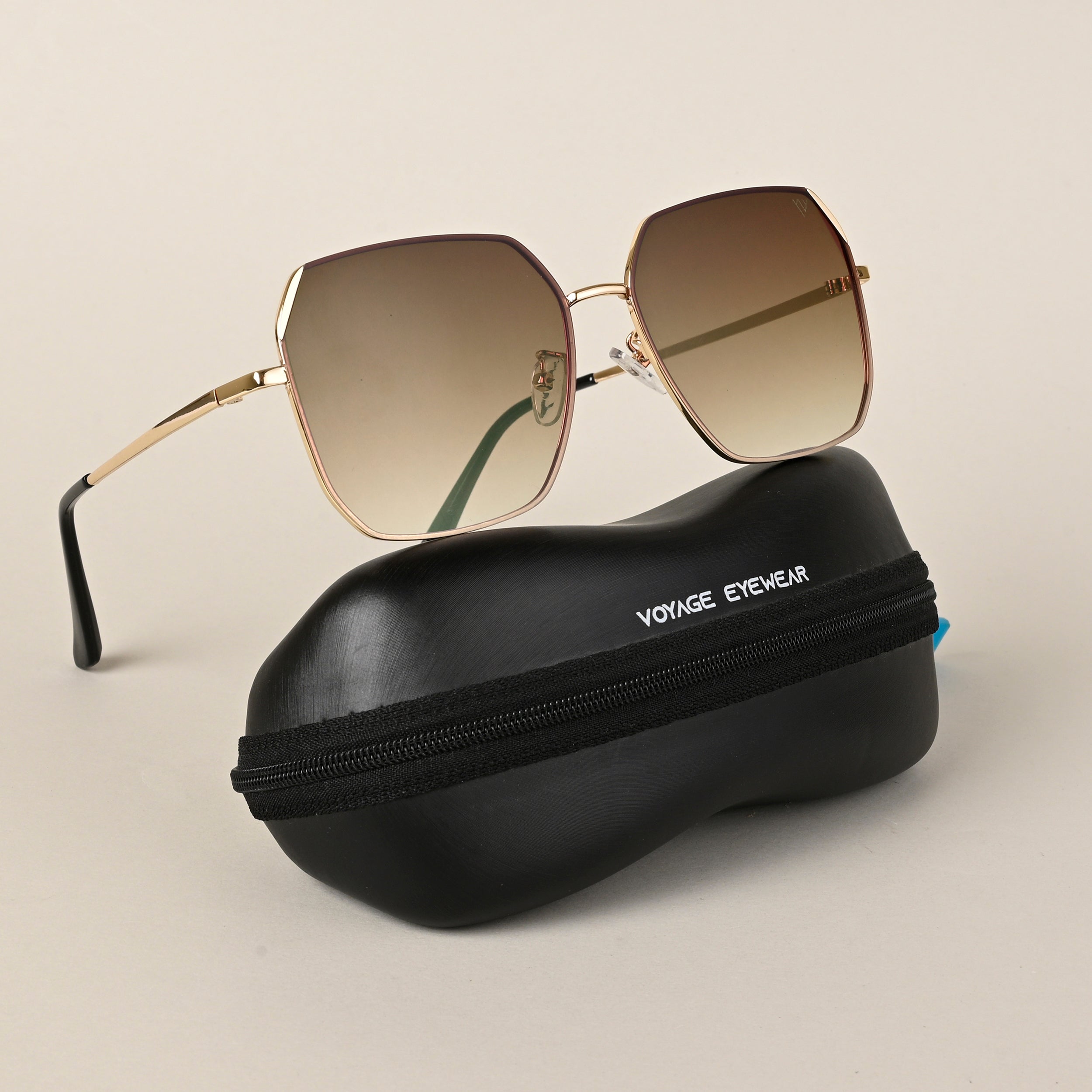 Voyage Brown Square Sunglasses for Men & Women (450MG4338)