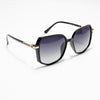 Amber | Black Square Polarized Sunglasses - PMG4249