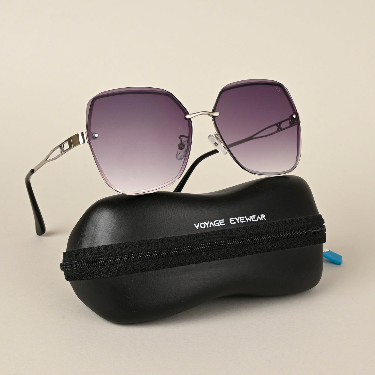 Voyage Grey Oversize Sunglasses for Women - MG4319
