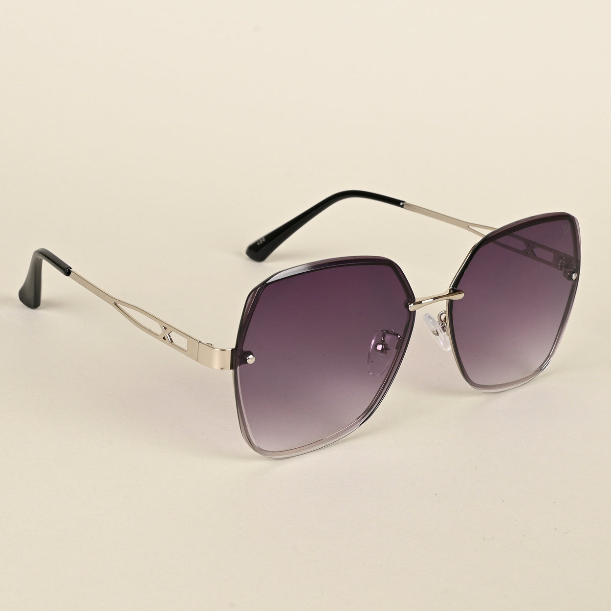 Voyage Grey Oversize Sunglasses for Women - MG4319