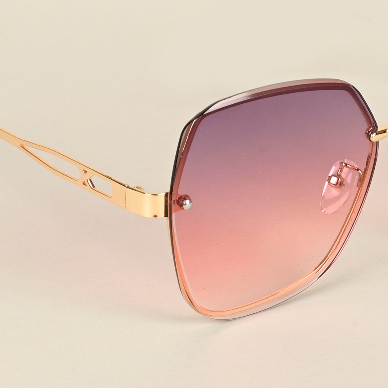 Voyage Pink & Purple Oversize Sunglasses for Women (456MG4320)