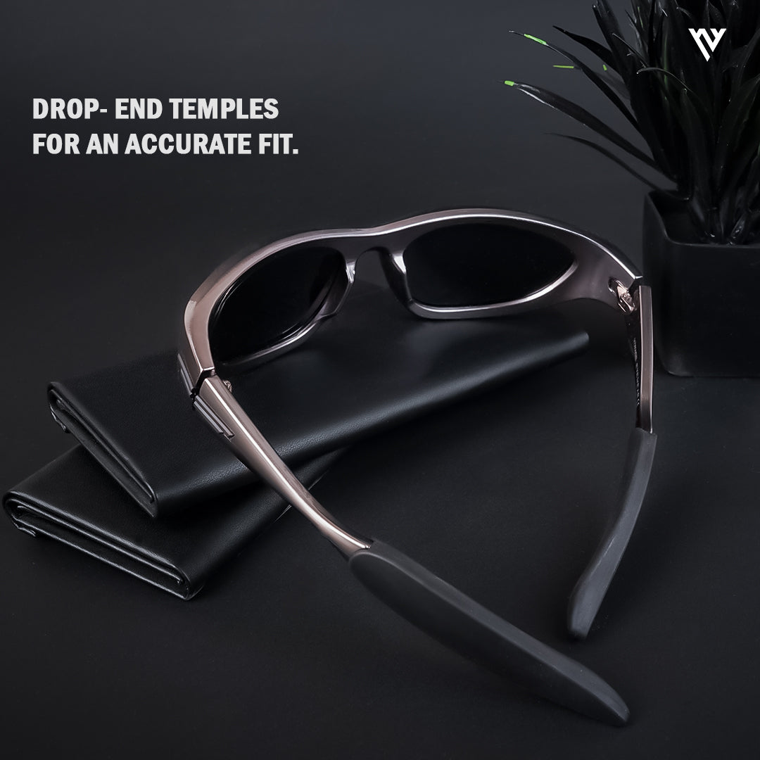 Echelon | Copper & Black Polarized Wrap Around Sunglasses - PMG4021