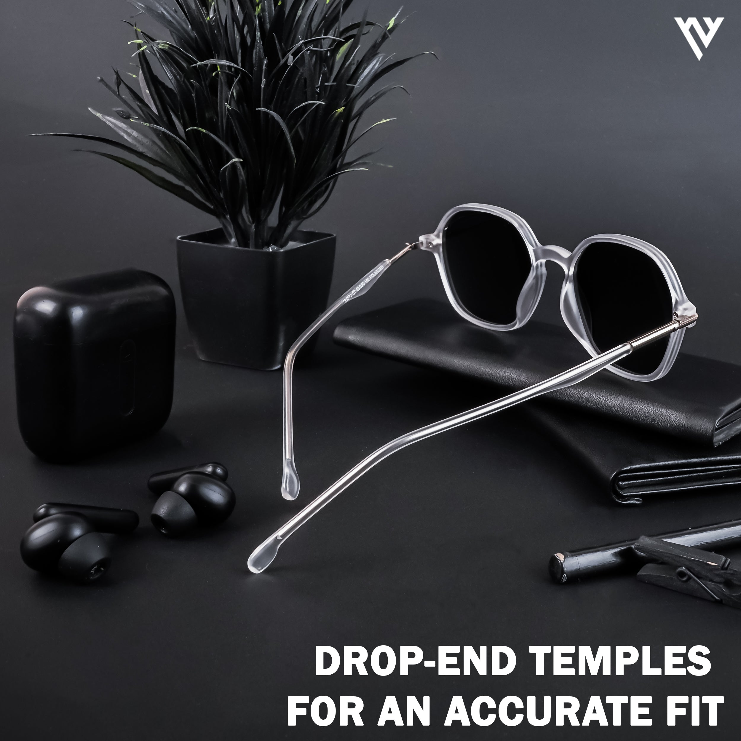 Voyage Exclusive Transparent Polarized Round Sunglasses for Men & Women (TR8071PMG4494)