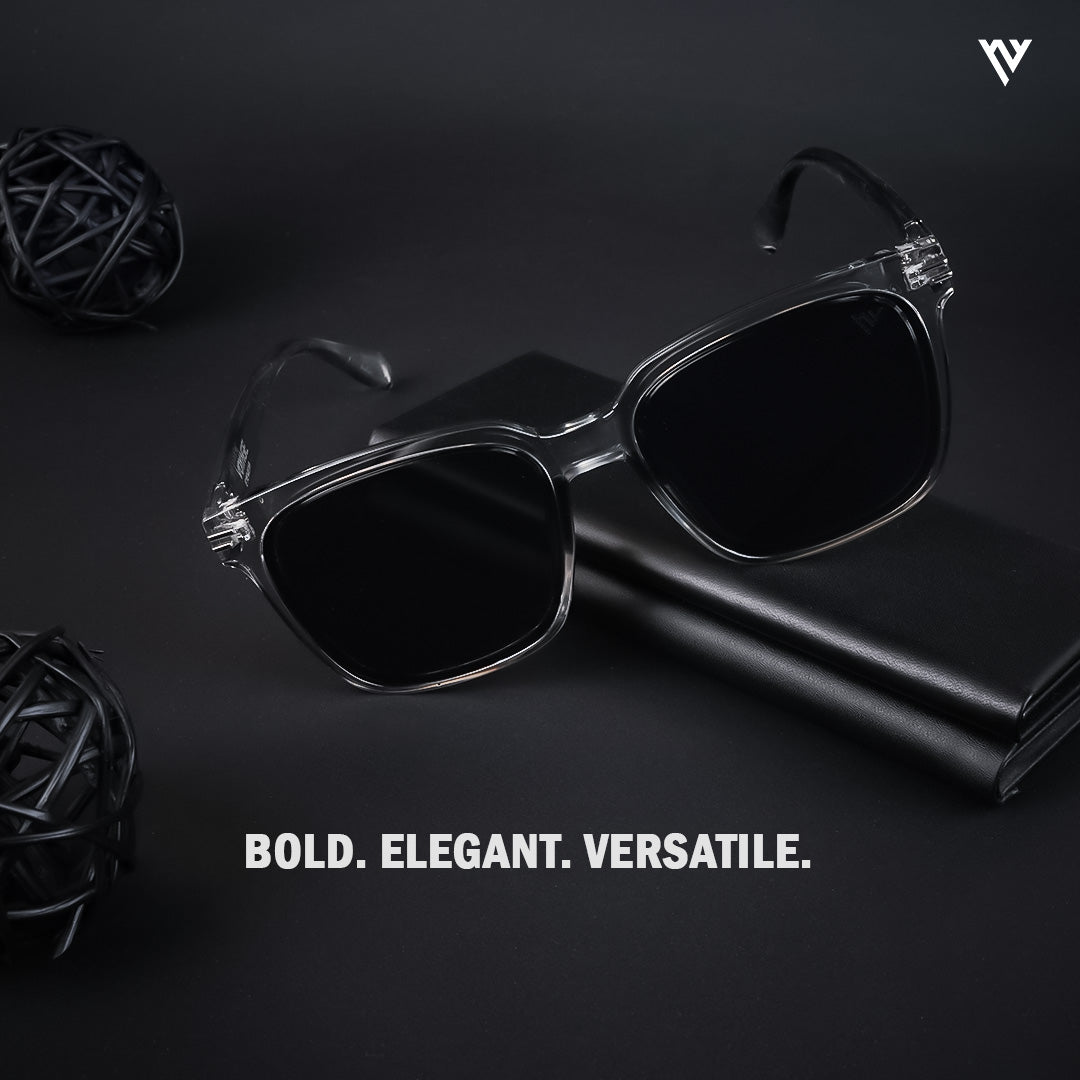 Voyage Exclusive Gradient Grey Polarized Wayfarer Sunglasses - MG4113