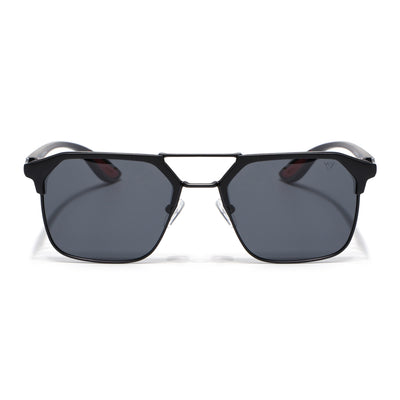 Commander | Black Wayfarer Polarized Sunglasses | Black Lens - PMG6678