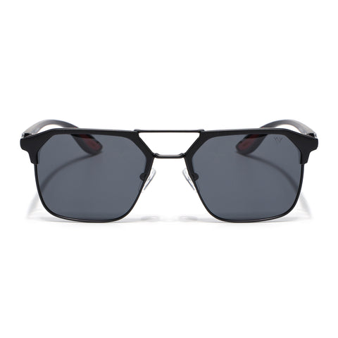 Commander | Black Wayfarer Polarized Sunglasses | Black Lens - PMG6678