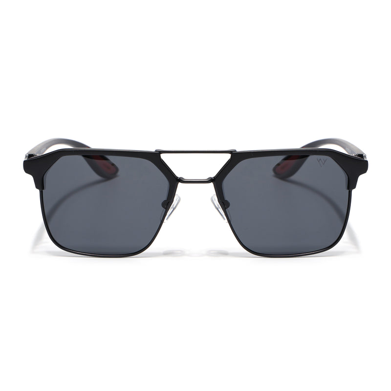 Commander | Black Wayfarer Polarized Sunglasses | Black Lens - PMG6678