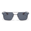 Commander | Grey Wayfarer Polarized Sunglasses | Black Lens - PMG6679