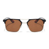 Commander | Silver Wayfarer Polarized Sunglasses | Brown Lens - PMG6681