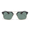 Commander | Golden Wayfarer Polarized Sunglasses | Olive Lens - PMG6683