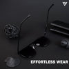 Black & Silver Polarized Wayfarer Sunglasses - PMG4288