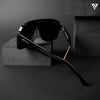 Shine Black Polarized Wrap Around Sunglasses - PMG4743