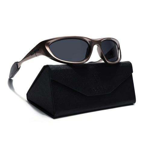 Echelon | Copper & Black Polarized Wrap Around Sunglasses - PMG4021