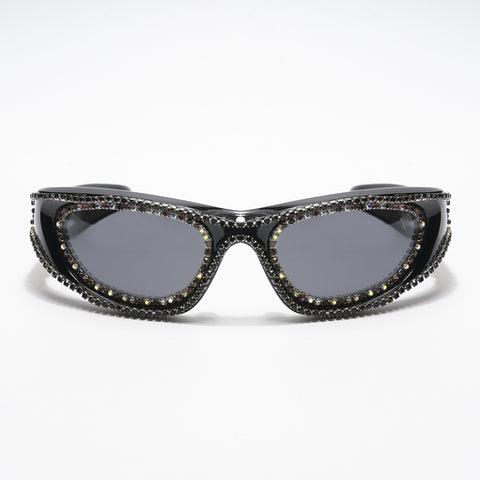 Flash | Black Wrap-Around Polarized Sunglasses - PMG4364