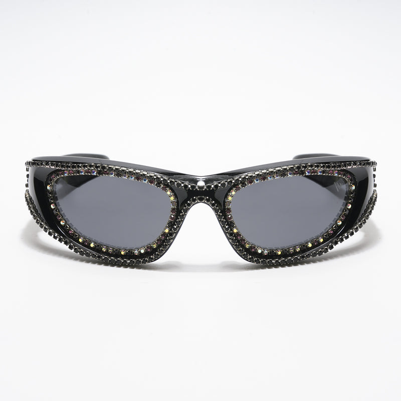 Flash | Black Wrap-Around Polarized Sunglasses - PMG4364