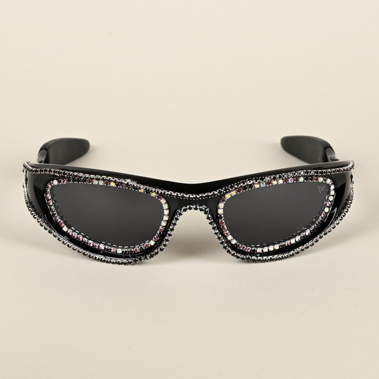 Voyage Black Wrap-Around Polarized Sunglasses for Men & Women (5012PMG4364)