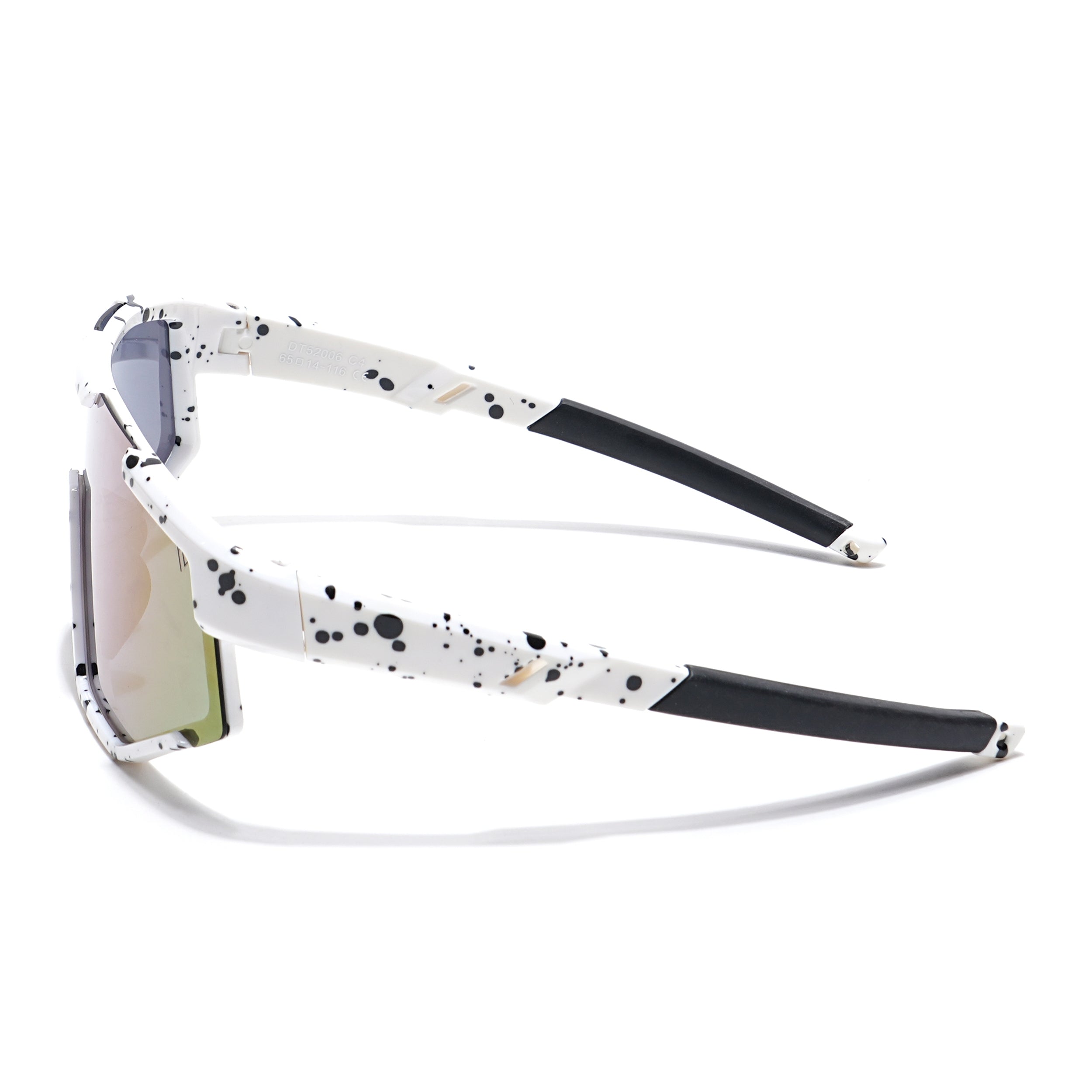 Drift Sunglasses for Kids -6 yrs To 12 yrs (Multicolor Lens | White & Black Frame - PMG6074)