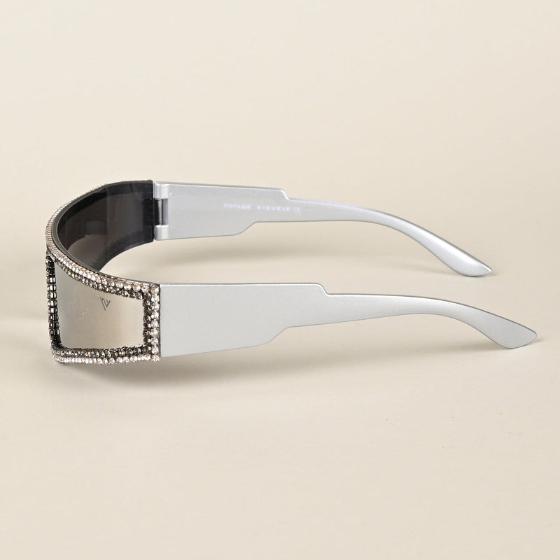 Silver Wrap-Around Sunglasses - MG4349