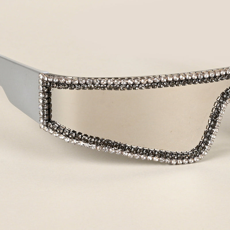 Silver Wrap-Around Sunglasses - MG4349