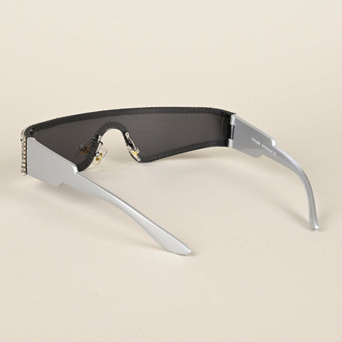 Silver Wrap-Around Sunglasses - MG4349