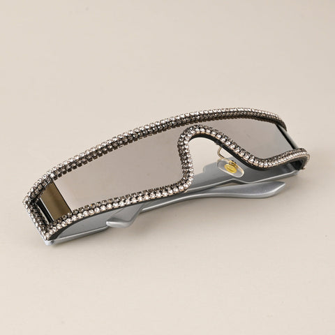 Silver Wrap-Around Sunglasses - MG4349