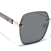 Voyage Select Over Size Sunglasses for Women (Black Lens | Golden Frame - SLMG6227)