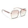 Voyage Select Over Size Sunglasses for Women (Brown & Clear Lens | Golden Frame - SLMG6230)