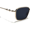 Rectangle Sunglasses for Men & Women (Black Lens | Golden Frame - MG7817)