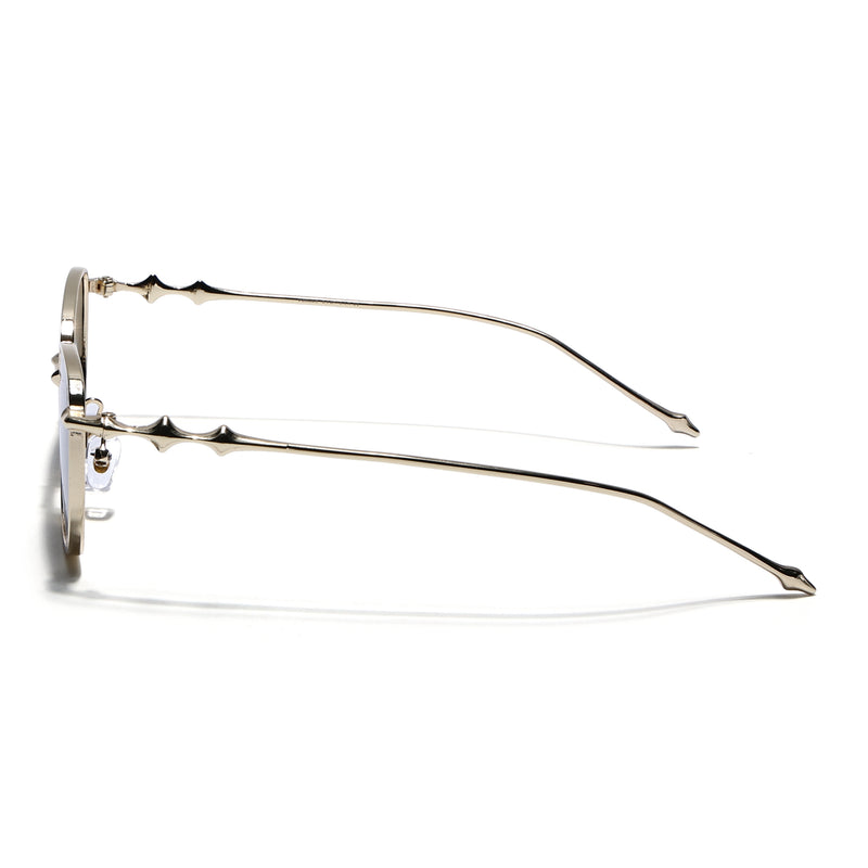 Rectangle Sunglasses for Men & Women (Black Lens | Golden Frame - MG7817)