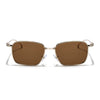 Rectangle Sunglasses for Men & Women (Brown Lens | Golden Frame - MG7818)