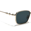 Rectangle Sunglasses for Men & Women (Green Lens | Golden Frame - MG7819)