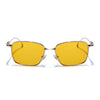 Rectangle Sunglasses for Men & Women (Yellow Lens | Golden Frame - MG7821)