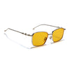 Rectangle Sunglasses for Men & Women (Yellow Lens | Golden Frame - MG7821)