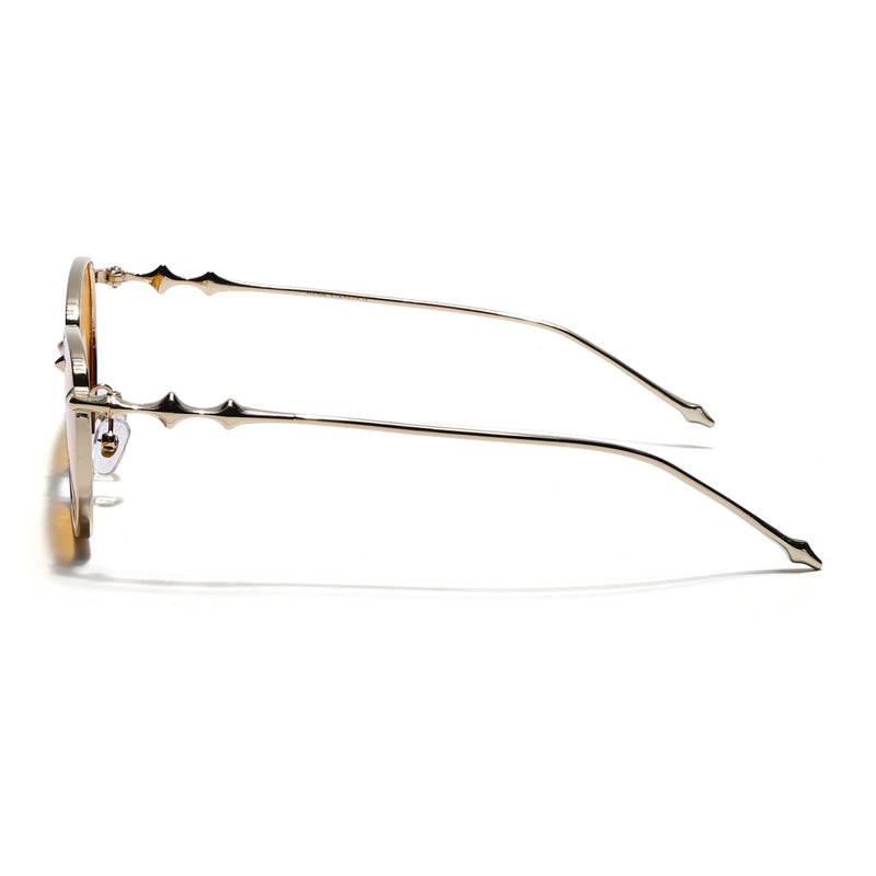 Rectangle Sunglasses for Men & Women (Yellow Lens | Golden Frame - MG7821)