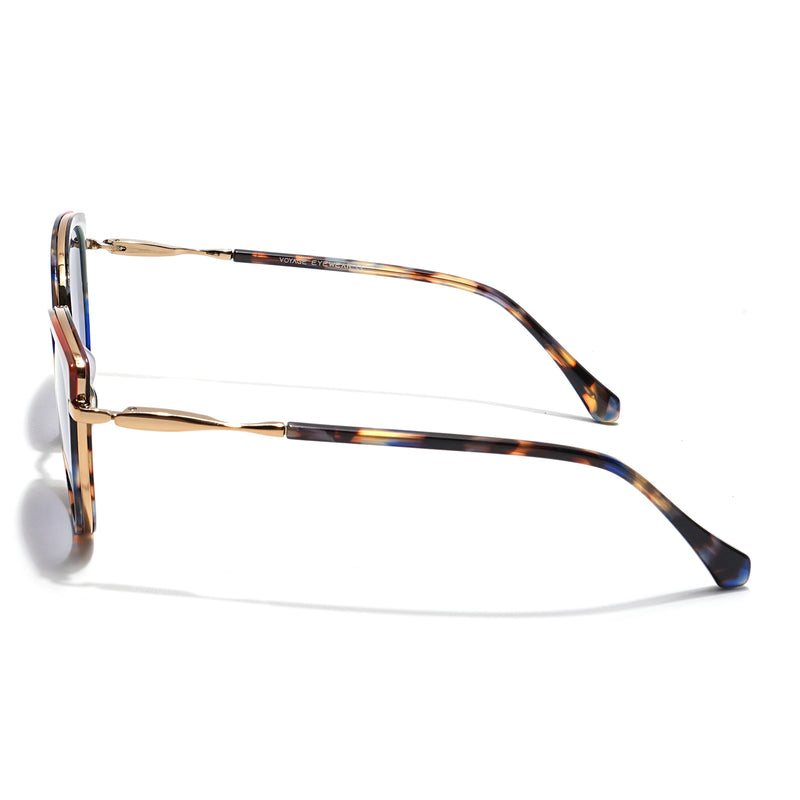 Voyage Select Cateye Sunglasses (Grey & Clear Lens | Demi Brown & Golden Frame - SLMG6104)
