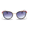 Voyage Select Cateye Sunglasses (Grey & Clear Lens | Demi Brown & Golden Frame - SLMG6104)