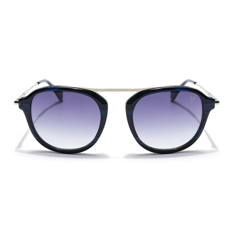 Voyage Select Wayfarer Sunglasses (Grey & Clear Lens | Black & Blue Frame - SLMG6115)