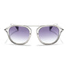 Voyage Select Wayfarer Sunglasses (Grey & Clear Lens | Transparent Grey Frame - SLMG6116)