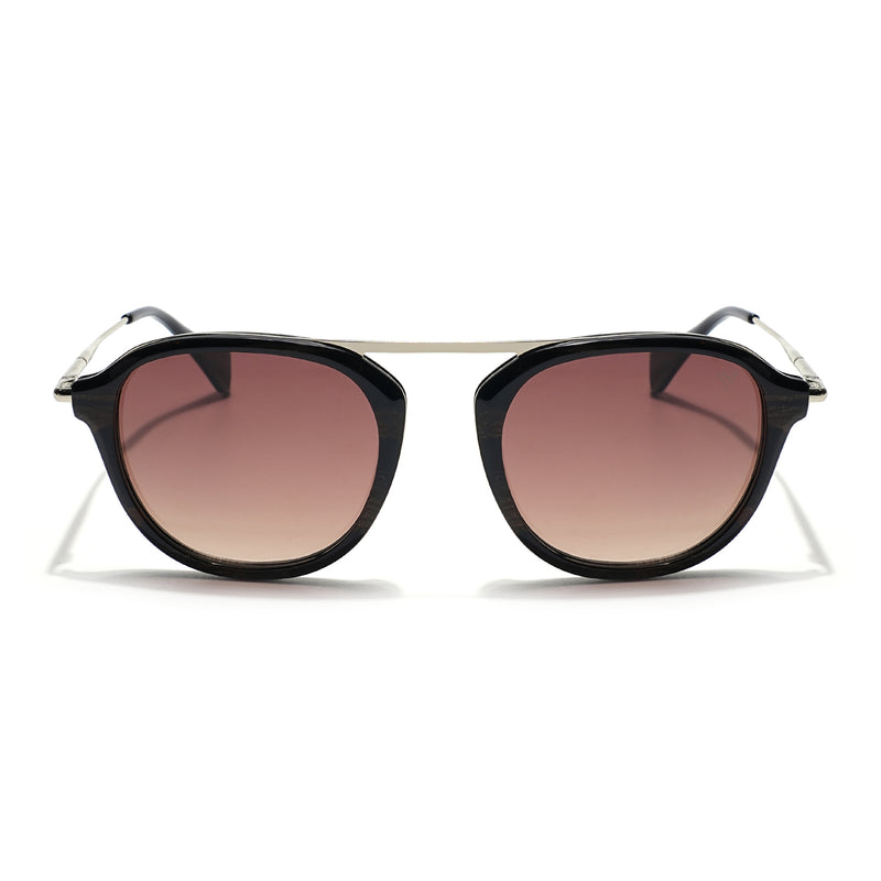 Voyage Select Wayfarer Sunglasses (Brown & Clear Lens | Black & Brown Frame - SLMG6117)