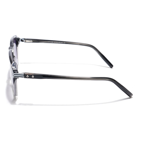 Voyage Select Square Sunglasses (Grey & Clear Lens | Black Frame - SLMG6109)