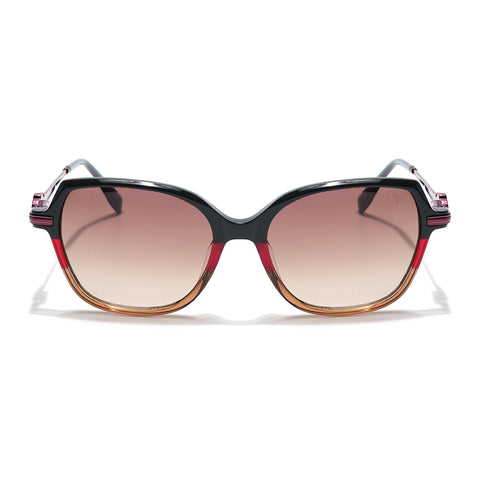 Voyage Select Square Sunglasses (Brown & Clear Lens | Multicolor Frame - SLMG6110)