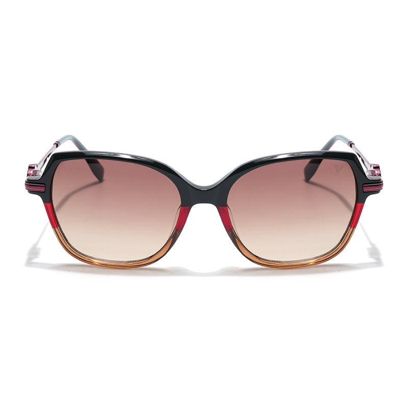 Voyage Select Square Sunglasses (Brown & Clear Lens | Multicolor Frame - SLMG6110)